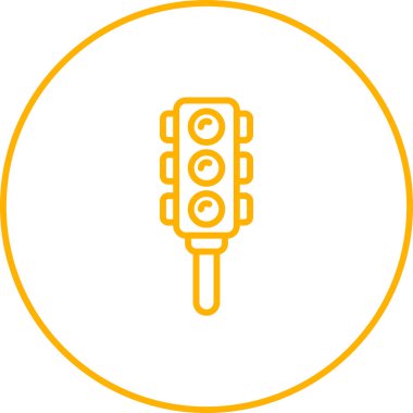 Semaphore web simgesi, vektör illüstrasyonu  