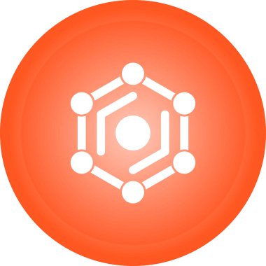 Basit bir altıgen simgesi, web basit illüstrasyonu