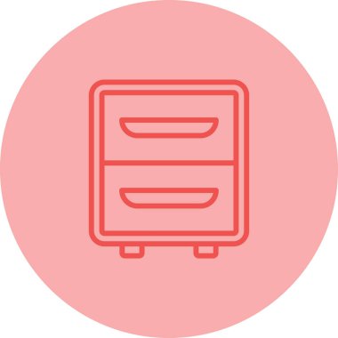  Dosya Kabine simgesi, vektör illüstrasyonu