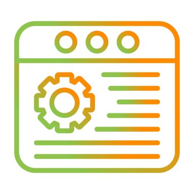 tarayıcı web simgesi, vektör illüstrasyonu 