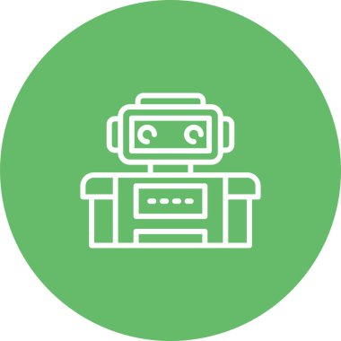 robot ağ simgesi, vektör illüstrasyonu