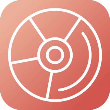 DVD modern simgesinin vektör illüstrasyonu