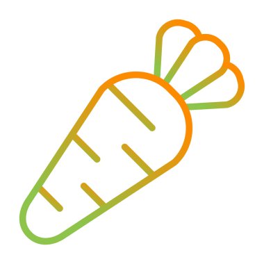 Havuç. Web simgesi basit illüstrasyon