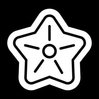 deniz yıldızı ikonu vektör çizimi