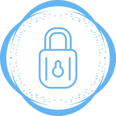 Asma kilit simgesinin web illüstrasyonu