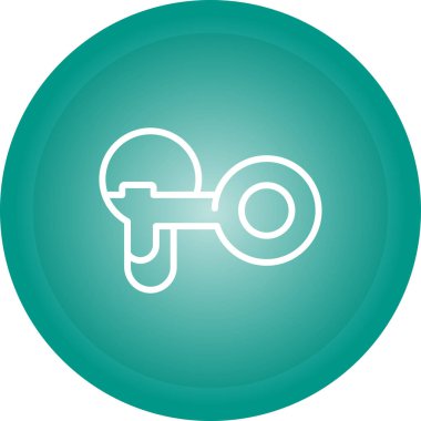 Anahtar deliği web simgesi, basit illüstrasyon 