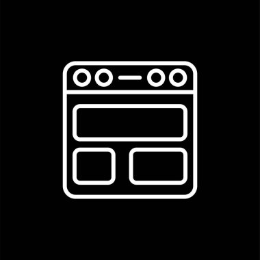 tarayıcı web simgesi, vektör illüstrasyonu 