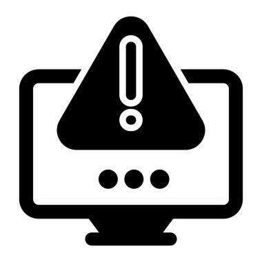 Uyarı Ağ simgesi, basit illüstrasyon