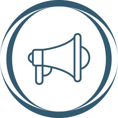 Megafon. Web simgesi basit illüstrasyon