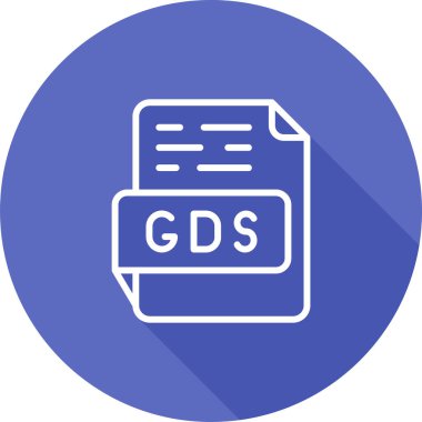 GDS file format icon, vector illustration   clipart