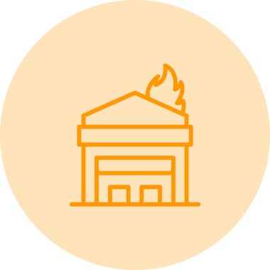 Yangın web simge vektör çizim