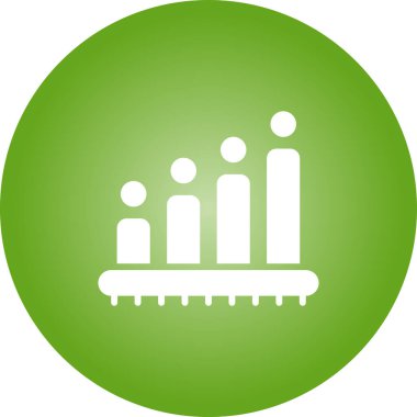 İstatistiksel Analiz web simgesi vektör illüstrasyonu 