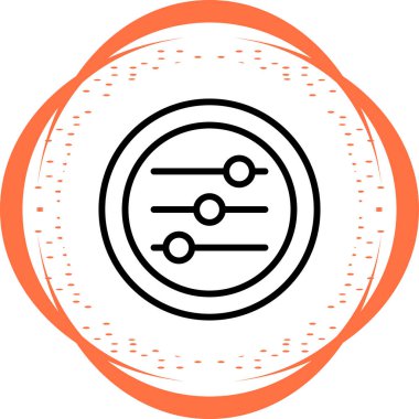 Sliders modern simgesinin vektör illüstrasyonu        