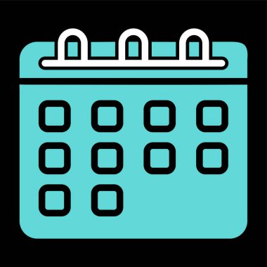 takvim anımsatma simgesi, özet biçimi, vektör illüstrasyonu