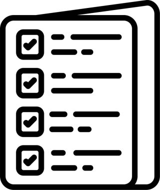 Kontrol listesi. Web simgesi basit illüstrasyon