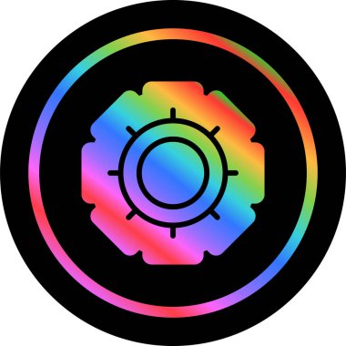 dişli ağ simgesi, basit vektör illüstrasyonu