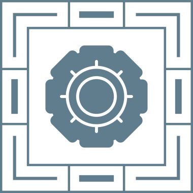 dişli ağ simgesi, basit vektör illüstrasyonu