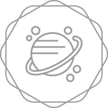Gezegen web simgesi vektör illüstrasyonu 