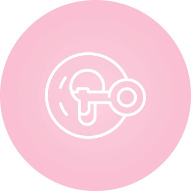 Anahtar deliği web simgesi, basit illüstrasyon 