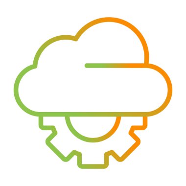 Bulut simgesi, vektör illüstrasyonu 