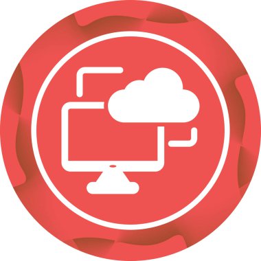 Bulut İzleme Ağı simgesi, vektör illüstrasyonu