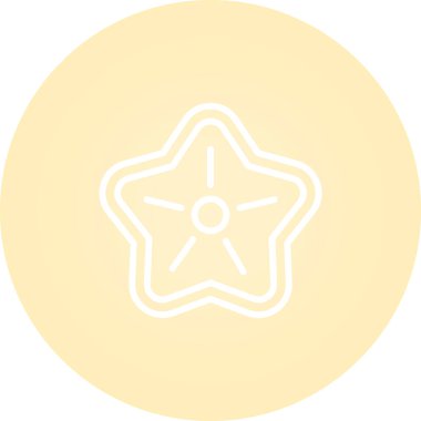 deniz yıldızı ikonu vektör çizimi