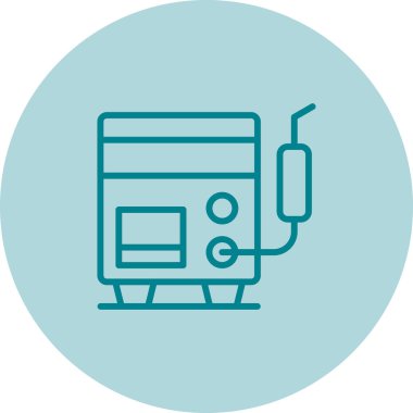 Kaynak Makinesi simgesi, vektör illüstrasyonu basit tasarım