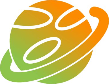 Gezegen web simgesi vektör illüstrasyonu 