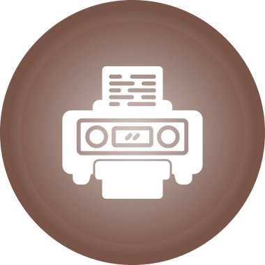 Yazıcı. Web simgesi basit illüstrasyon