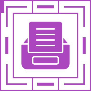 Dizin ikonu vektör illüstrasyonundaki belgeyi arşivle