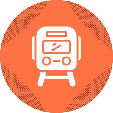 tren. Web simgesi basit illüstrasyon