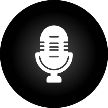 Mikrofon. Web simgesi basit illüstrasyon 