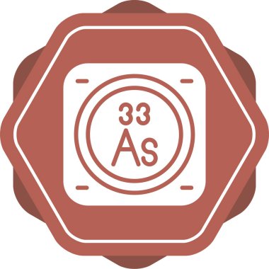 Arsenik kimyasal element. Web simgesi basit illüstrasyon