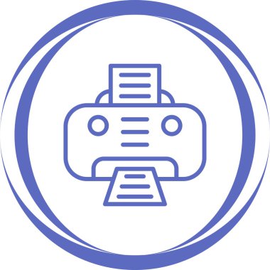 Yazıcı. Web simgesi basit illüstrasyon