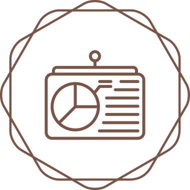 Sunum. Web simgesi basit illüstrasyon