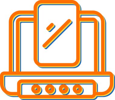 dizüstü bilgisayar simgesi, vektör illüstrasyonu basit tasarım