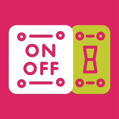 Işık Anahtarı Simgesi. Mobil Kavram ve Web Tasarımı için Doğrusal Biçim İmzalama. Elektrik Anahtarı Taslak Vektör Simgesi. Sembol, Logo Illustration. Vektör Grafikleri