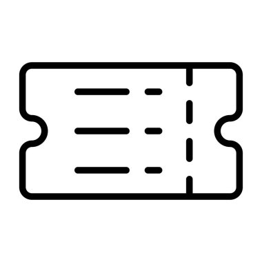 bilet web simgesi vektör çizimi