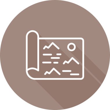 Bir harita simgesinin vektör illüstrasyonu