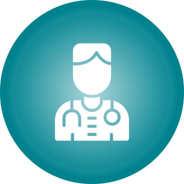 doktor simgesi, vektör illüstrasyonu basit tasarım