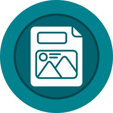 Resim dosyası. Web simgesi basit illüstrasyon