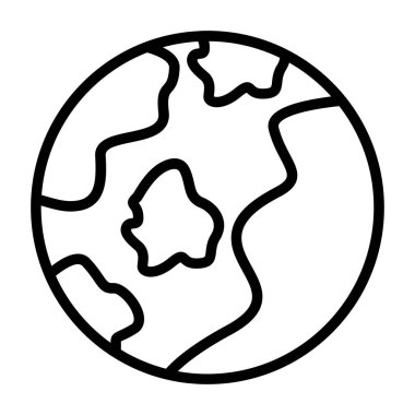 Earth icon, vector illustration simple design