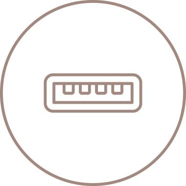 usb port simgesi, vektör illüstrasyonu basit tasarım