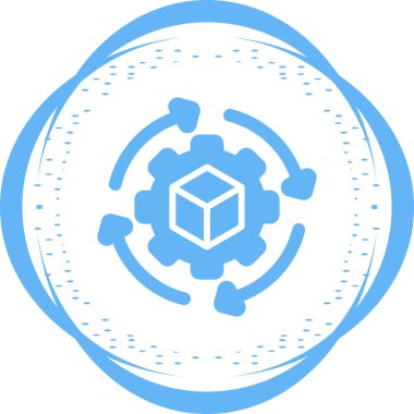  Tedarik Zinciri Analitik Simgesi Vektör İllüstrasyonu