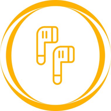 Kulaklıklar. Web simgesi basit illüstrasyon