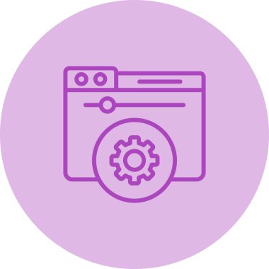 Sunucu Kontrol Paneli ikon vektör illüstrasyonu 