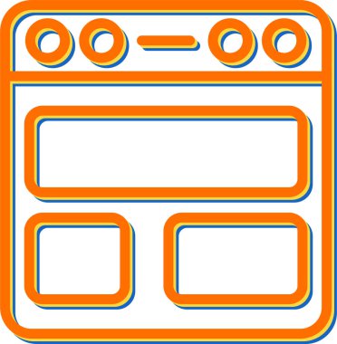 tarayıcı web simgesi, vektör illüstrasyonu 