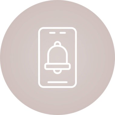 Bilgilendirme zili. Web simgesi basit illüstrasyon