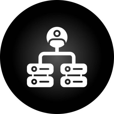 Sunucu simgesi, vektör illüstrasyonu basit tasarım