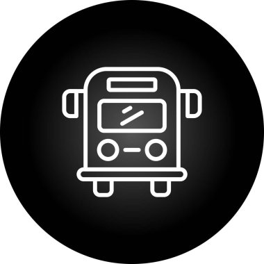 Otobüs. Web simgesi basit illüstrasyon